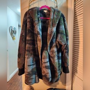Camo polar cardi